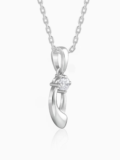 Silver Classy Beauty Pendant With Link Chain