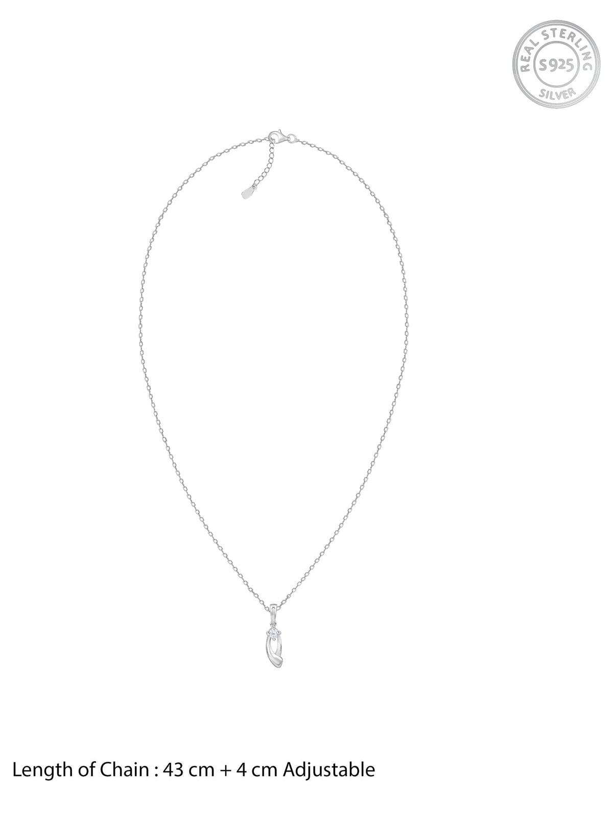 Silver Classy Beauty Pendant With Link Chain