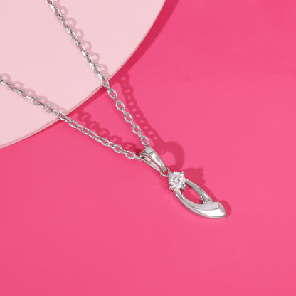 Silver Classy Beauty Pendant With Link Chain