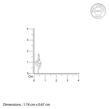 Silver Classy Shine Pendant With Link Chain