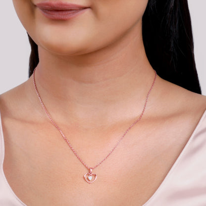 Rose Gold Your Lover Pendant With Link Chain