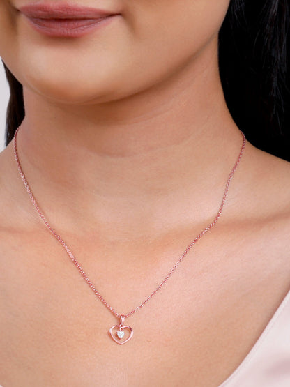 Rose Gold Your Lover Pendant With Link Chain
