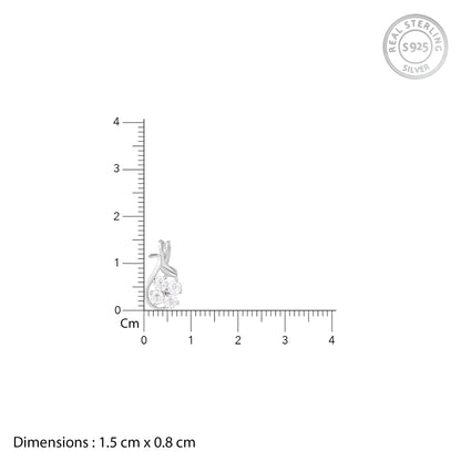 Silver Floral Hug Pendant With Link Chain