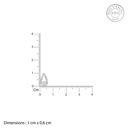 Silver Pretty Drop Pendant With Link Chain