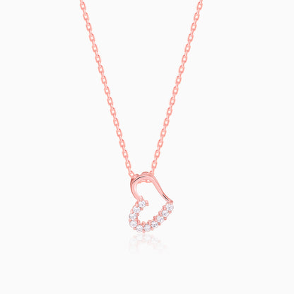 Rose Gold Loved You Pendant With Link Chain