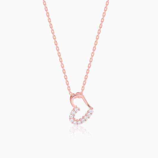Rose Gold Loved You Pendant With Link Chain