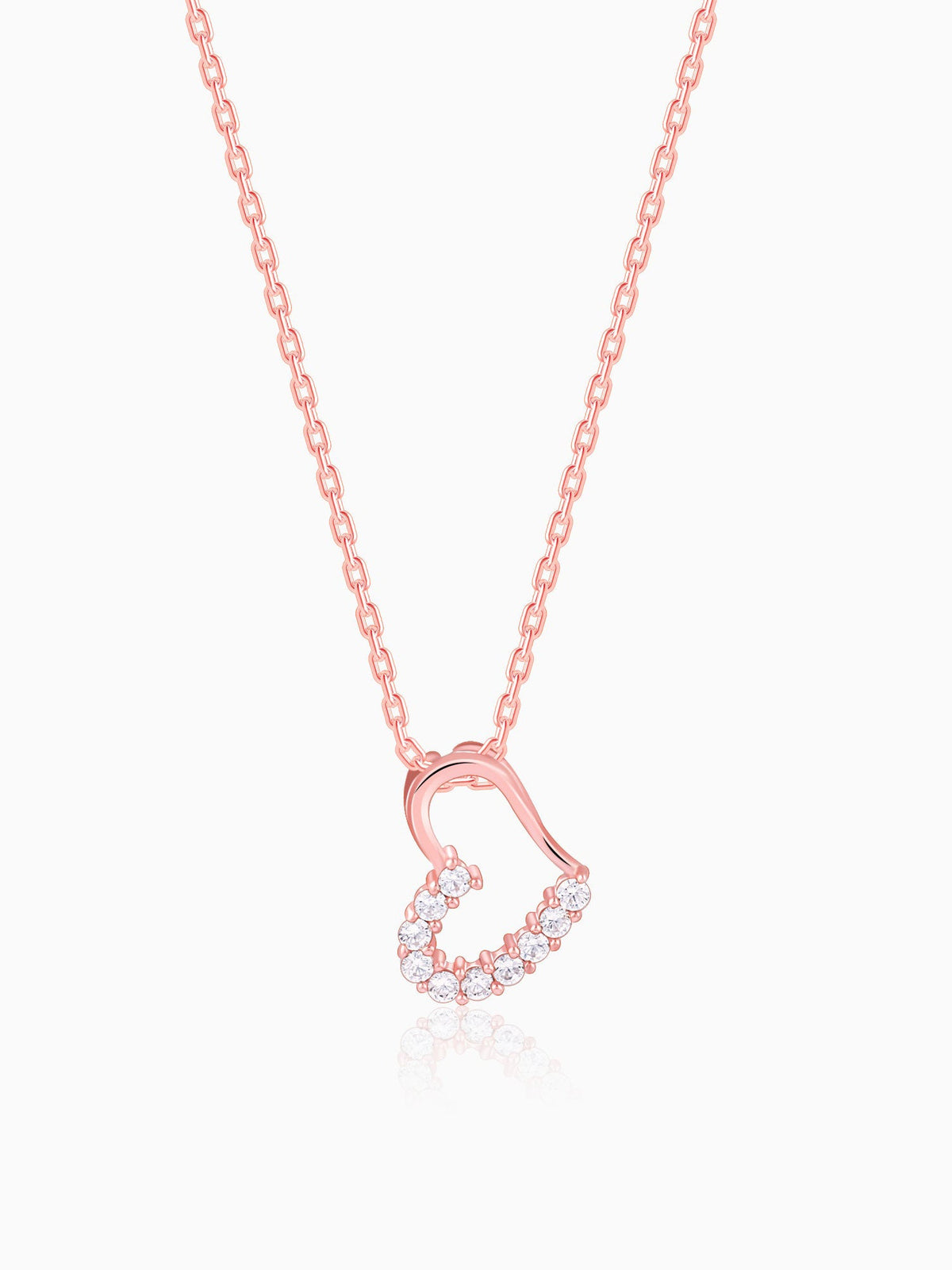 Rose Gold Loved You Pendant With Link Chain