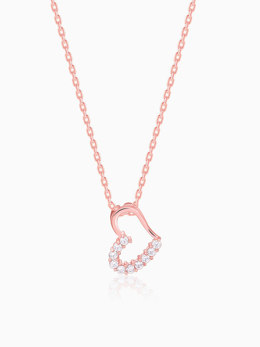 Rose Gold Loved You Pendant With Link Chain