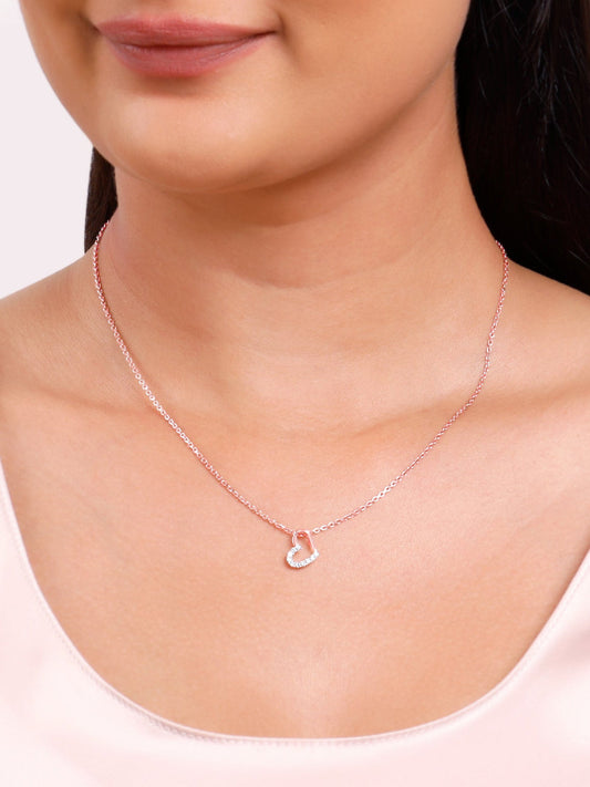 Rose Gold Loved You Pendant With Link Chain