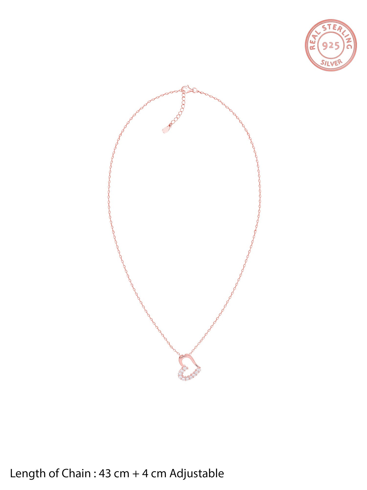 Rose Gold Loved You Pendant With Link Chain
