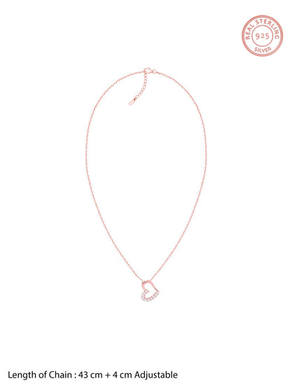Rose Gold Loved You Pendant With Link Chain