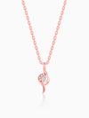 Rose Gold Cute Swirl Pendant With Link Chain
