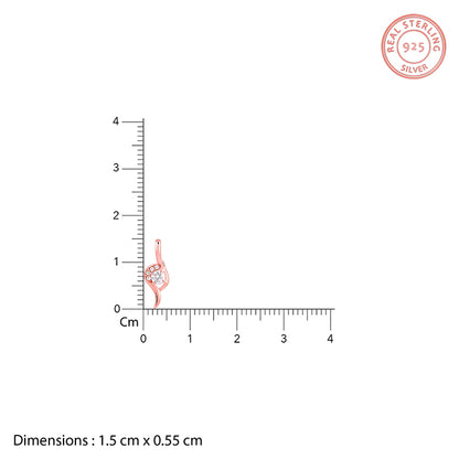 Rose Gold Cute Swirl Pendant With Link Chain