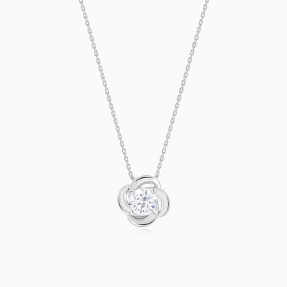 Silver Flower Glory Necklace