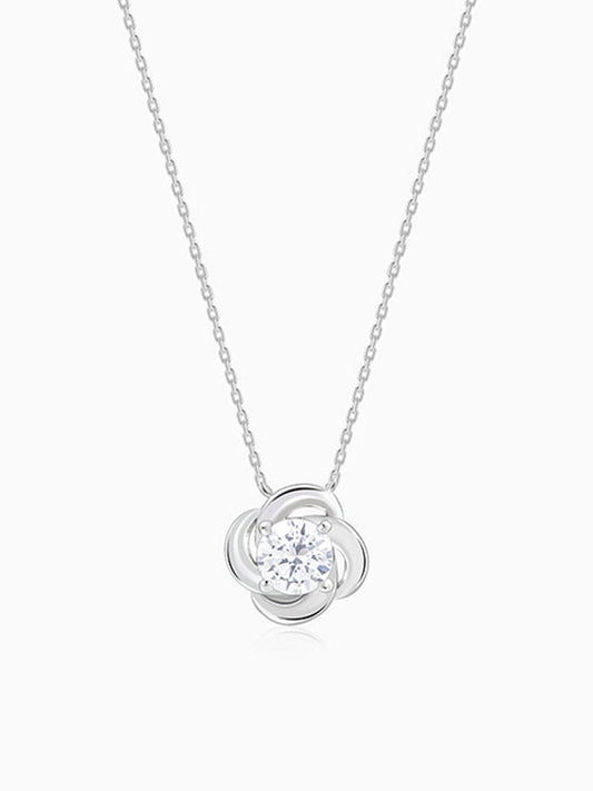 Silver Flower Glory Necklace