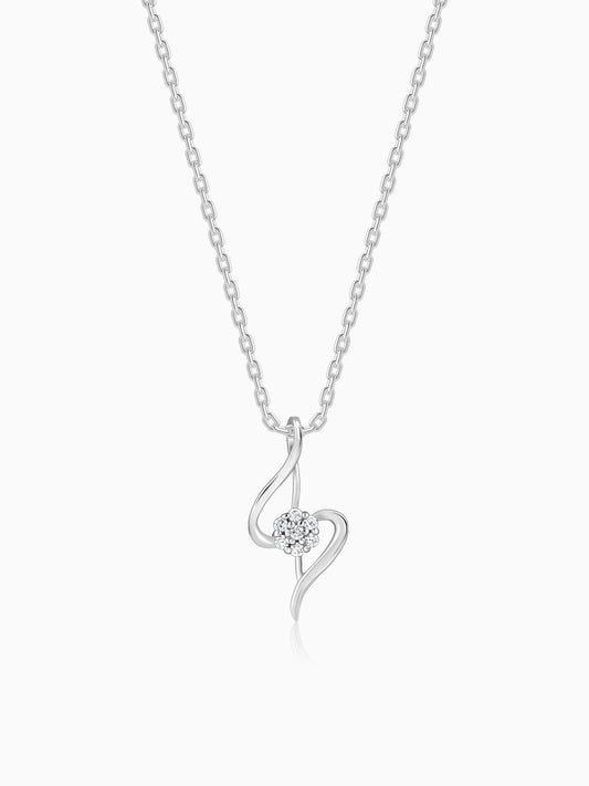 Silver Gorgeous Beauty Pendant With Link Chain