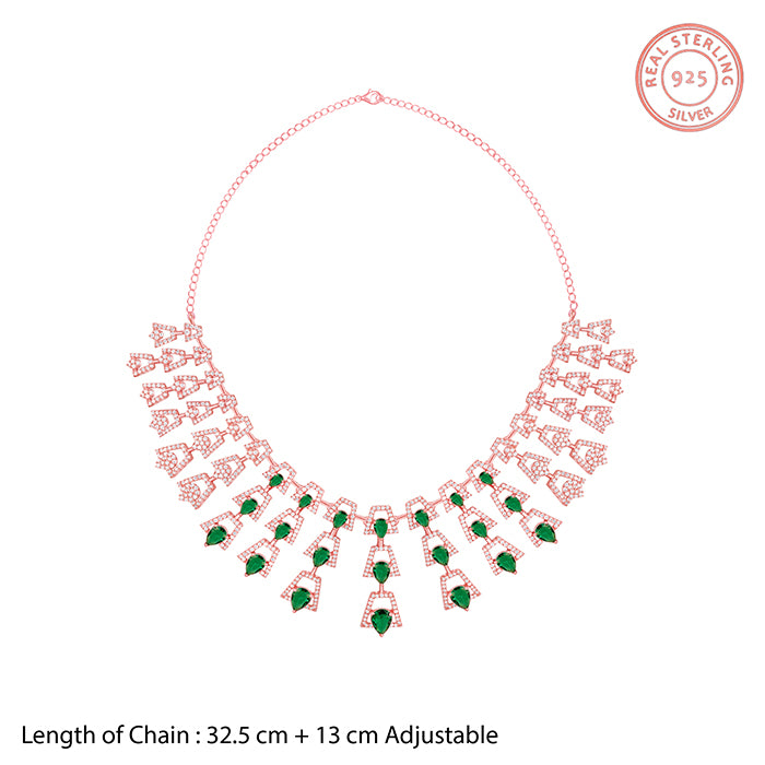 Rose Gold Alexandra Necklace- rose gold necklace for women