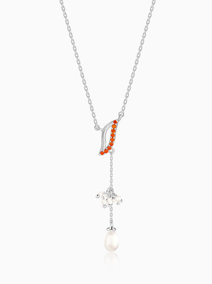 Silver Sekhmet Lariat Necklace