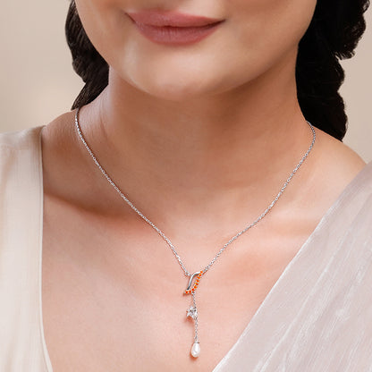 Silver Sekhmet Lariat Necklace