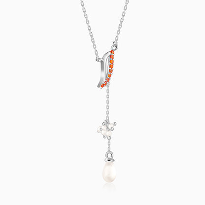 Silver Sekhmet Lariat Necklace
