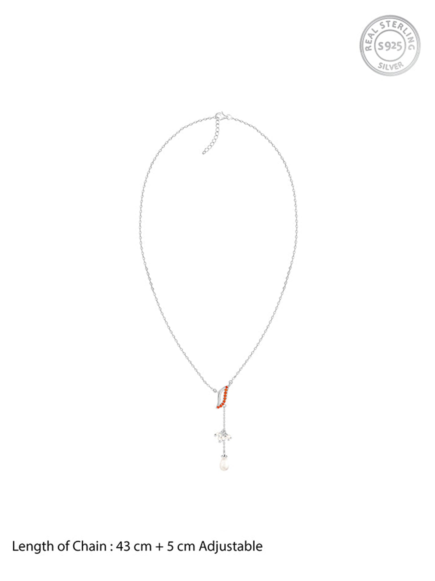 Silver Sekhmet Lariat Necklace