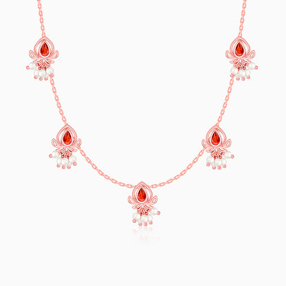 Rose Gold Iris Necklace