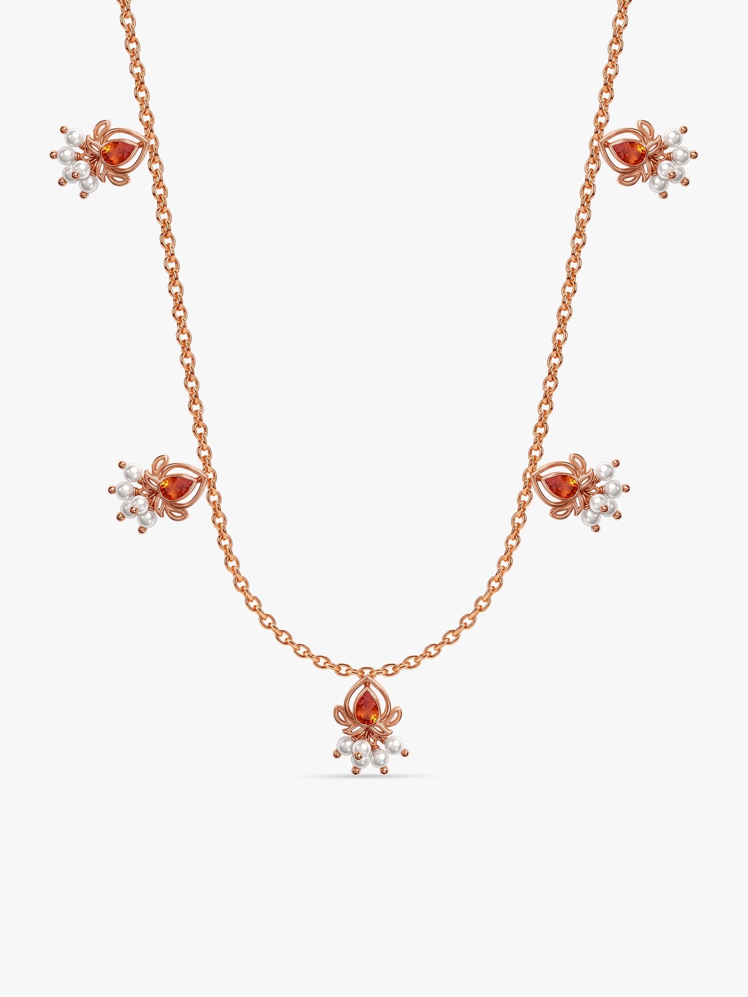 Rose Gold Iris Necklace