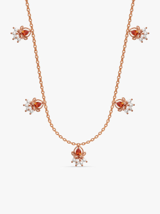 Rose Gold Iris Necklace
