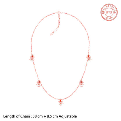 Rose Gold Iris Necklace