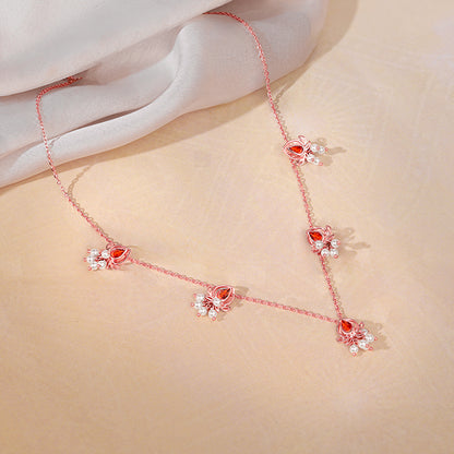 Rose Gold Iris Necklace