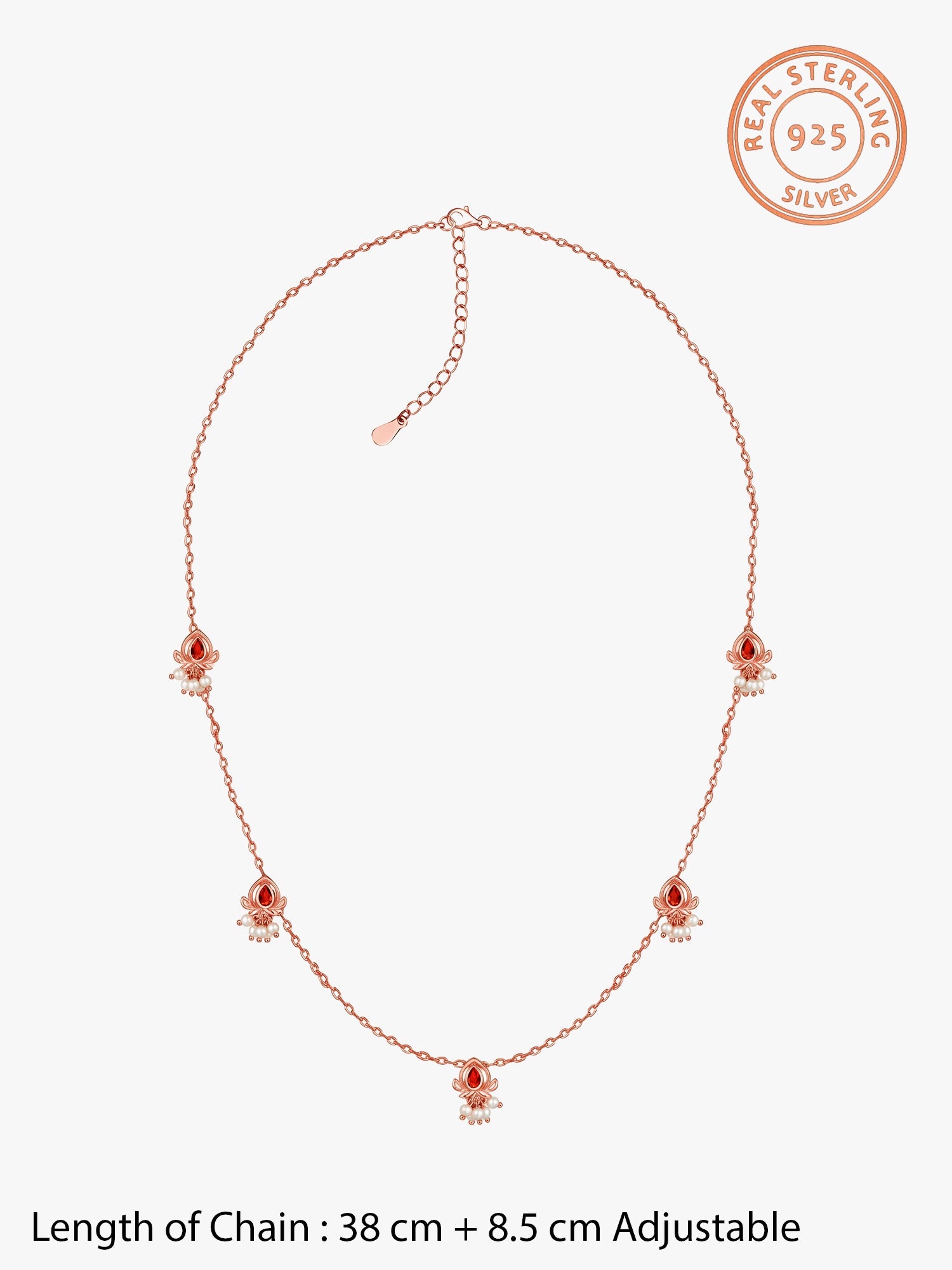 Rose Gold Iris Necklace