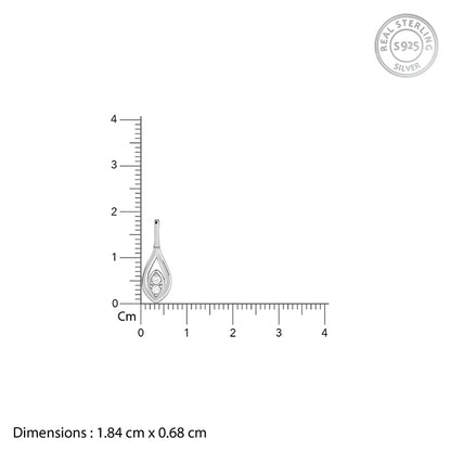 Silver Tear Drop Pendant With Link Chain