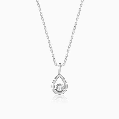 Silver Classy Pendant With Link Chain