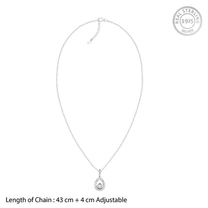 Silver Classy Pendant With Link Chain