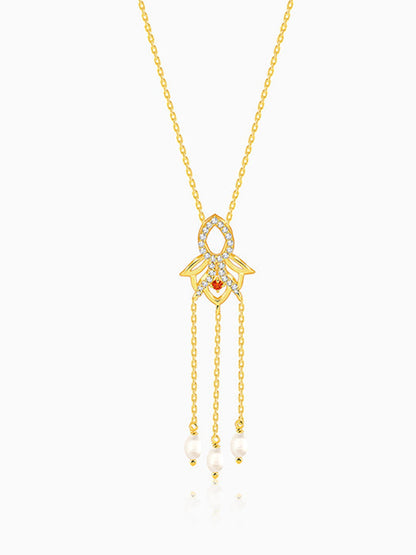 Golden Gauri Pendant With Link Chain