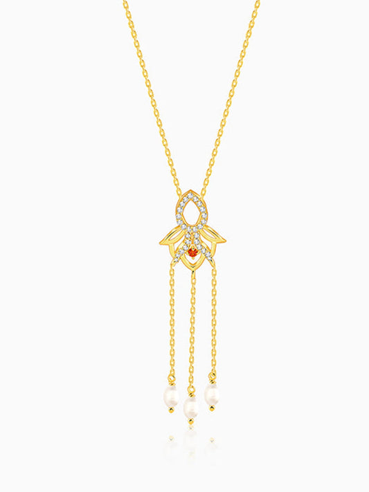 Golden Gauri Pendant With Link Chain
