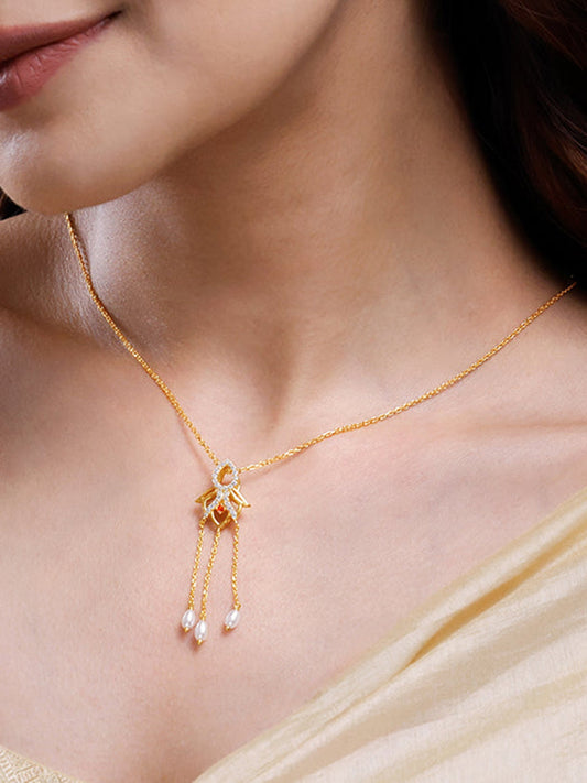 Golden Gauri Pendant With Link Chain