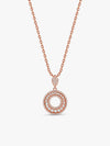 Rose Gold Classic Pendant With Link Chain