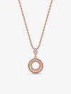 Rose Gold Classic Pendant With Link Chain