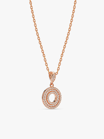 Rose Gold Classic Pendant With Link Chain
