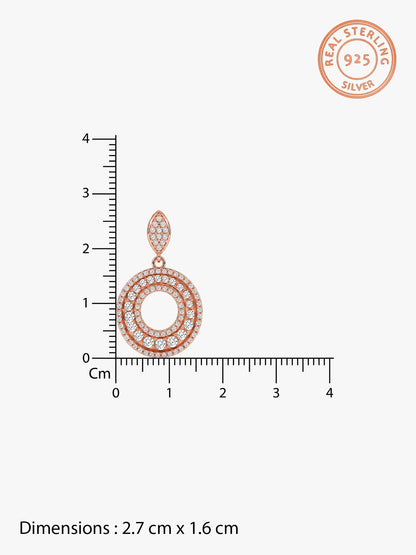 Rose Gold Classic Pendant With Link Chain