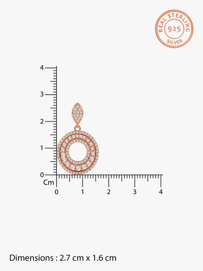 Rose Gold Classic Pendant With Link Chain
