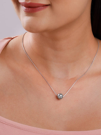 Silver Aurora Pearl Necklace