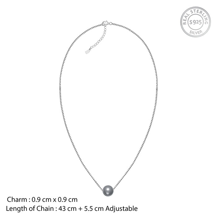 Silver Aurora Pearl Necklace