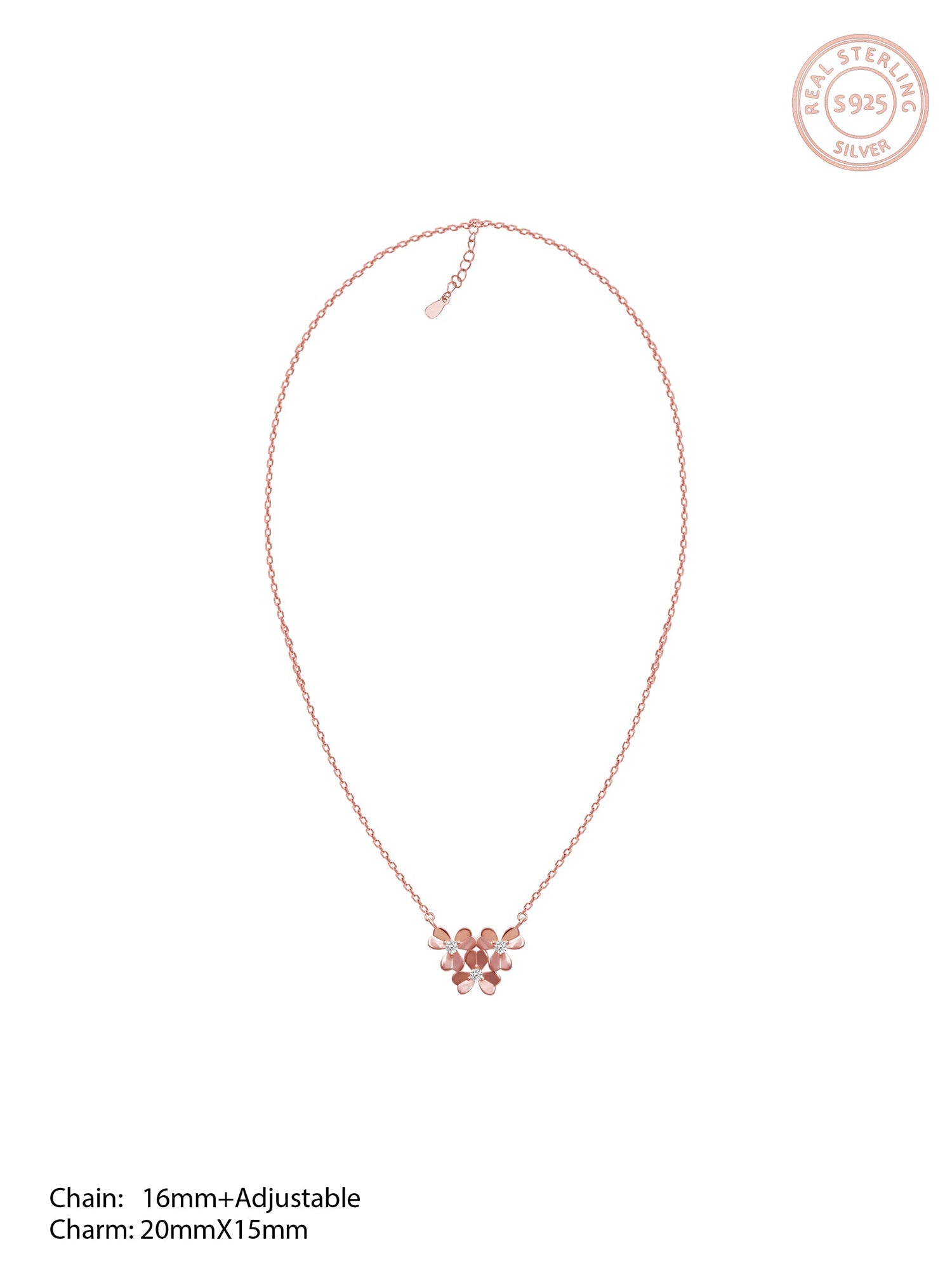 Rose Gold Blooming Flower Necklace