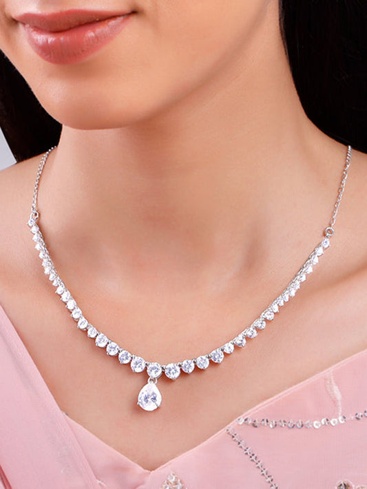 Silver Dewdrop Necklace