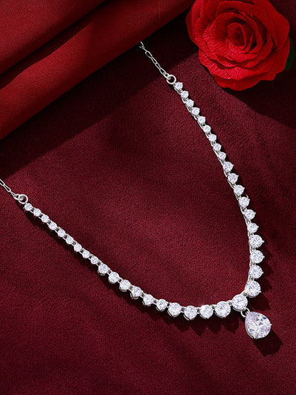 Silver Dewdrop Necklace