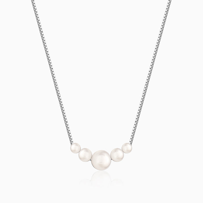 Silver Still Pearl Necklace