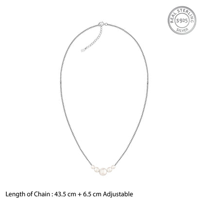 Silver Still Pearl Necklace
