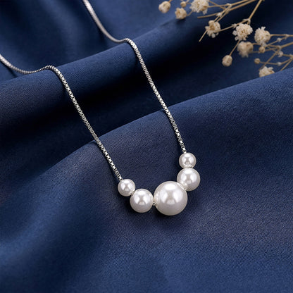 Silver Still Pearl Necklace